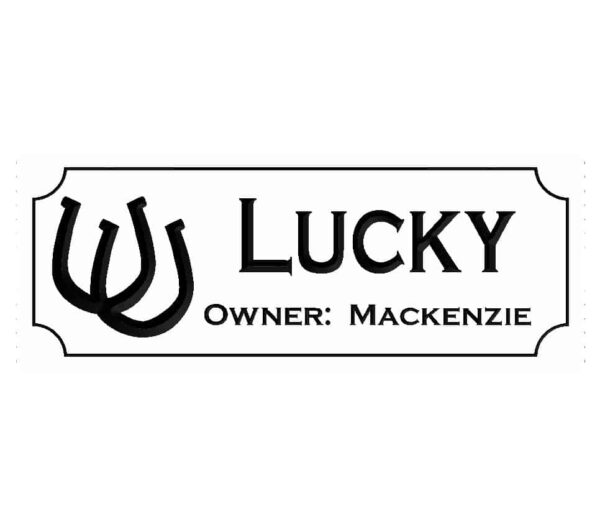 Alternative view of Name Plate Lucky Horseshoe  2 Lines Customizable