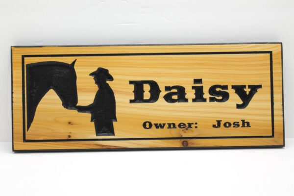 Alternative view of Stall Nameplates - mutliple graphic choices Yeehaw!