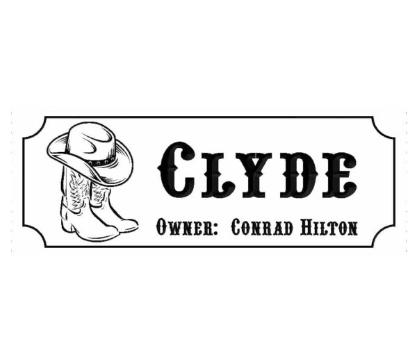 Alternative view of Custom Personalized Horse Stall Sign