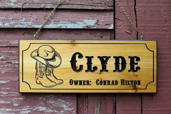 custom personalized horse stall sign