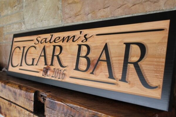 personalized cigar bar sign