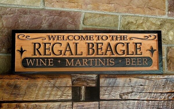 Alternative view of Home Bar Sign - Regal Beagle