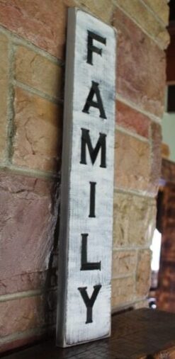 vertical family sign