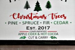 Alternative view of Custom Christmas Tree Farm Sign | Personalized Holiday Decor Old Fashioned Xmas Gifts Farmhouse Distressed