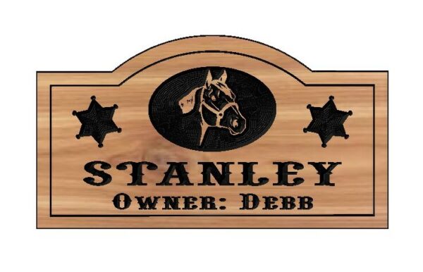 cusrom horse stable sign