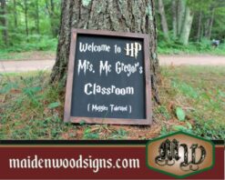 Framed Teacher Name Sign Harry Potter Themed