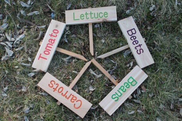 Alternative view of Vegetable garden markers Plant markers cedar  Set of 5