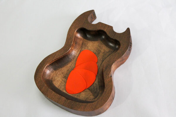 Alternative view of Catch All Tray - hardwood Guitar shaped like SG