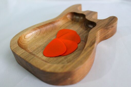 Catch All Tray - hardwood Guitar shaped like Strat