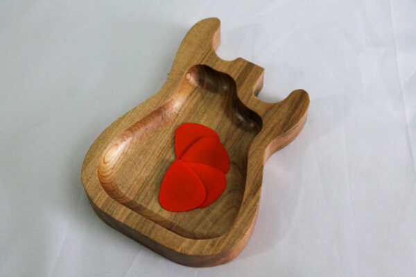 Alternative view of Catch All Tray - hardwood Guitar shaped like Strat