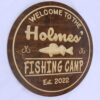 Personalized Fishing Camp Sign | custom round signs