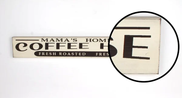 Alternative view of Coffee House sign - Distressed Antique White - Custom