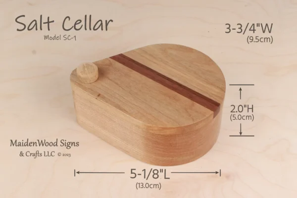 Alternative view of Salt Cellar | Single compartment Salt Box | Spice Storage Box