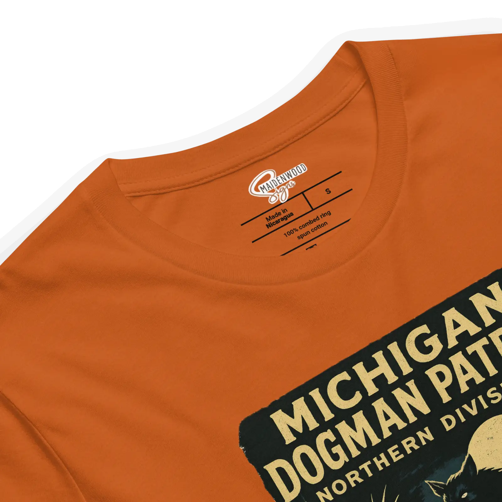 Michigan Dogman Patrol T-Shirt – Northern Division | Retro Cryptid Ranger Apparel - Image 4