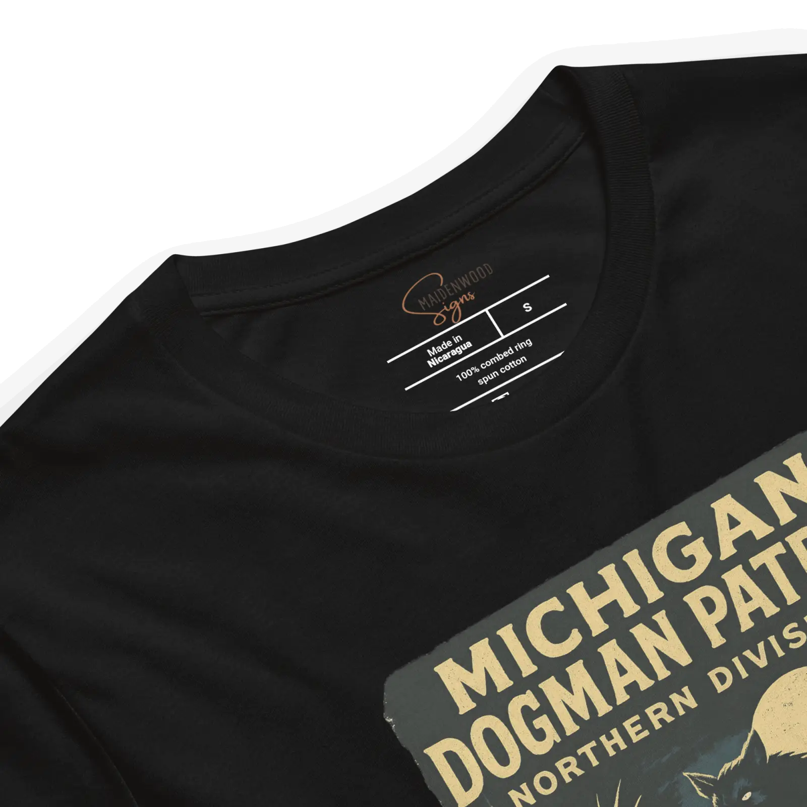Michigan Dogman Patrol T-Shirt – Northern Division | Retro Cryptid Ranger Apparel - Image 5
