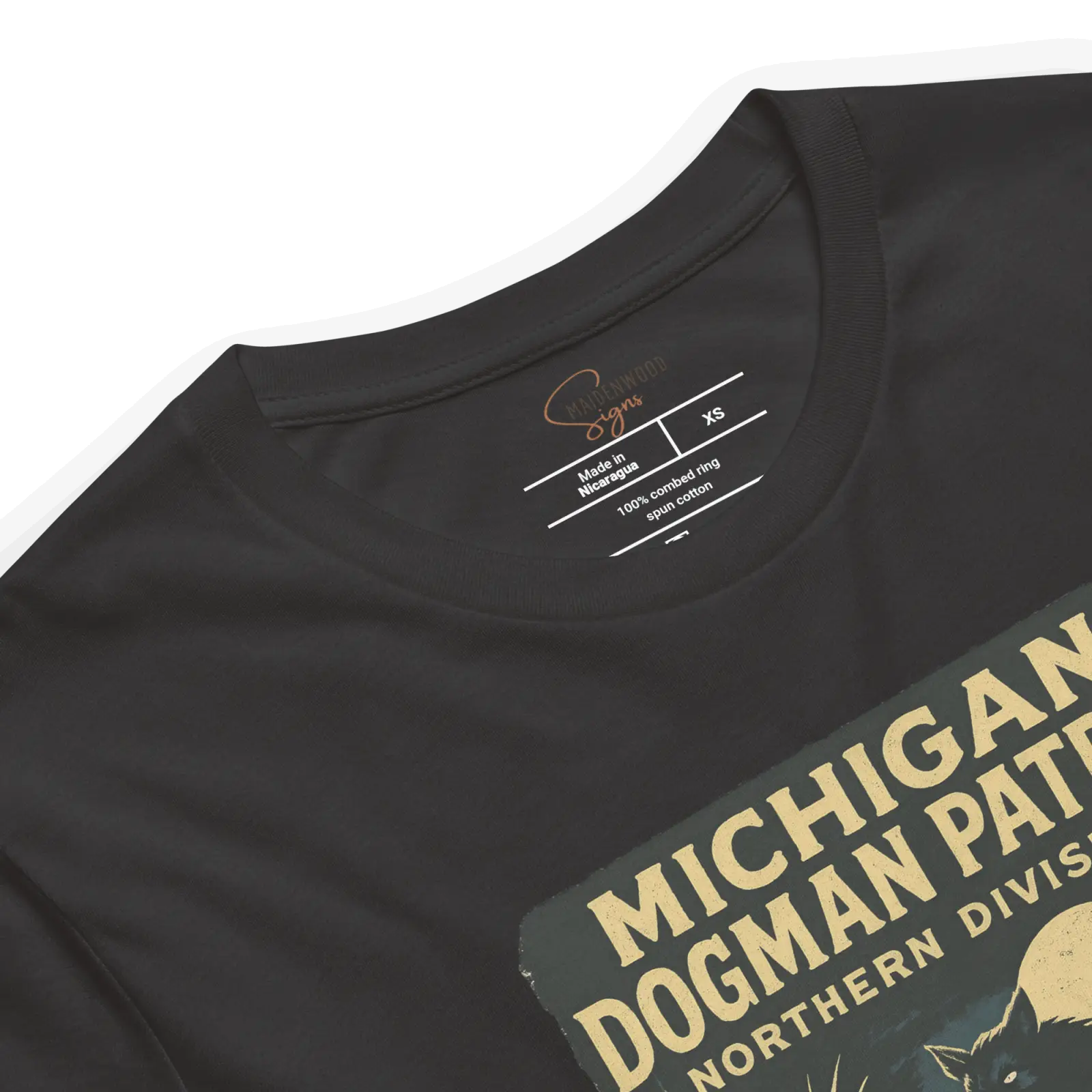 Michigan Dogman Patrol T-Shirt – Northern Division | Retro Cryptid Ranger Apparel - Image 6