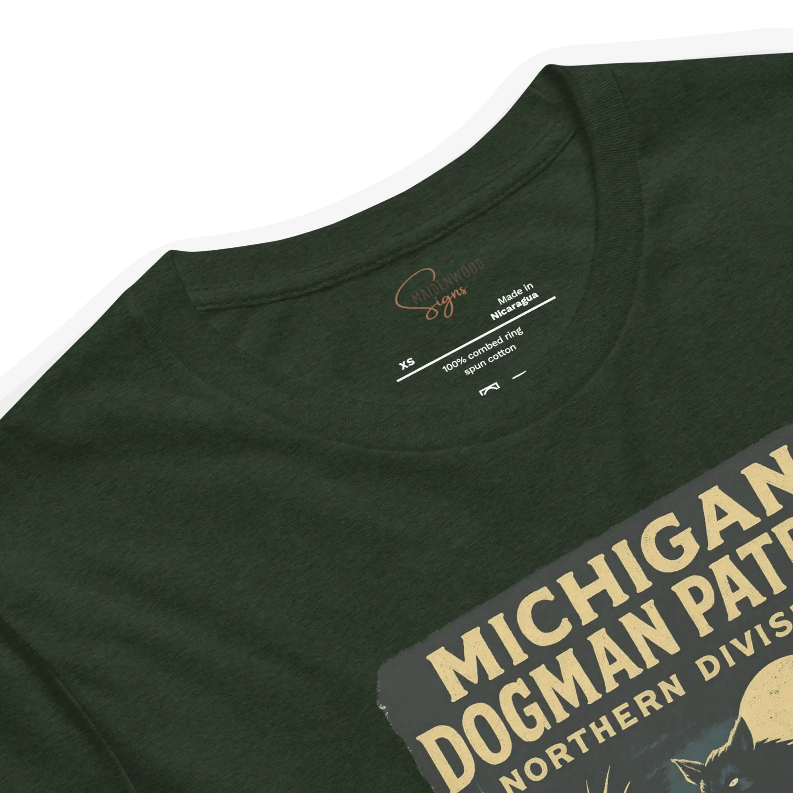 Michigan Dogman Patrol T-Shirt – Northern Division | Retro Cryptid Ranger Apparel - Image 7
