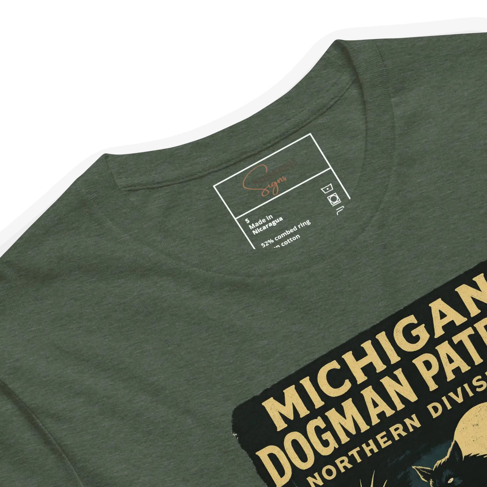 Michigan Dogman Patrol T-Shirt – Northern Division | Retro Cryptid Ranger Apparel - Image 9