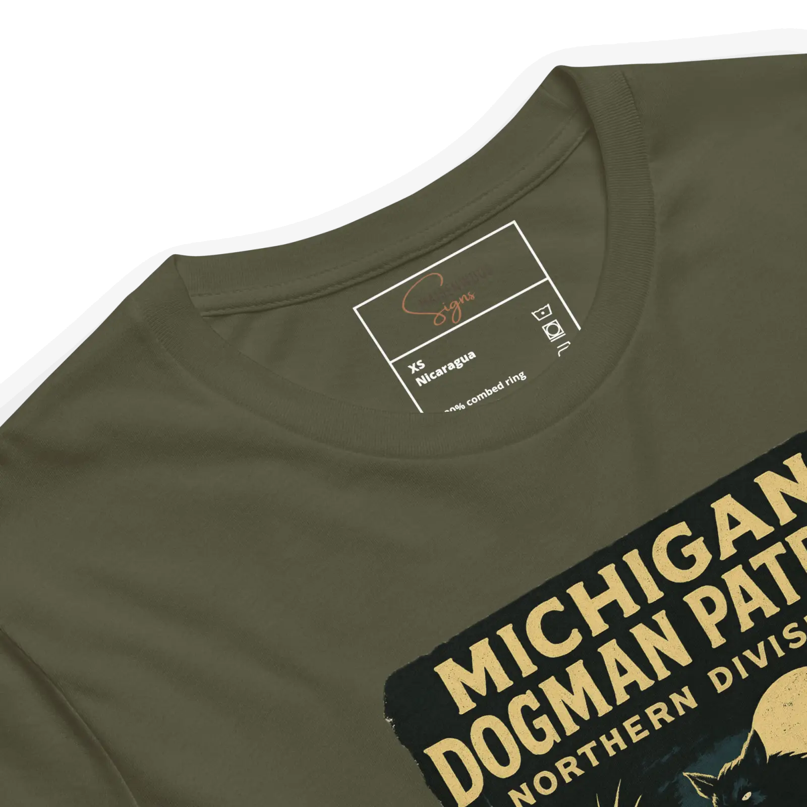 Michigan Dogman Patrol T-Shirt – Northern Division | Retro Cryptid Ranger Apparel - Image 10