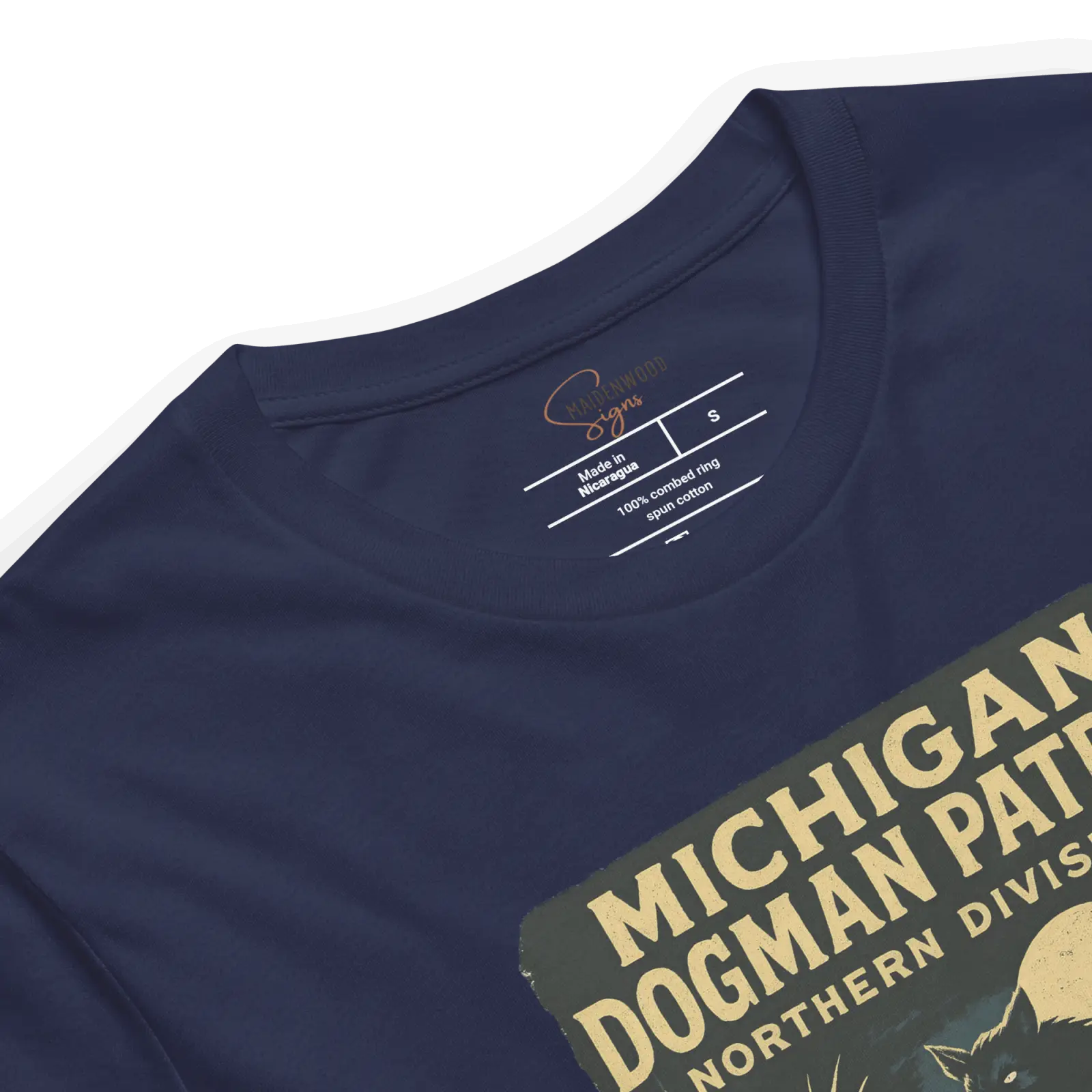 Michigan Dogman Patrol T-Shirt – Northern Division | Retro Cryptid Ranger Apparel - Image 13