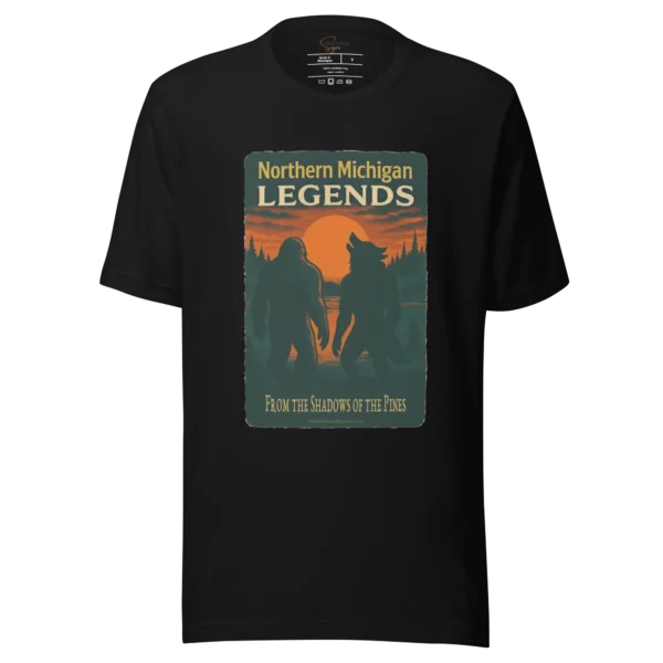 Northern Michigan Legends Bigfoot and Dogman Shirt by Maidenwood Signs