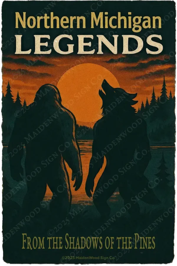 Northern Michigan Legends Bigfoot and Dogman Apparel Design