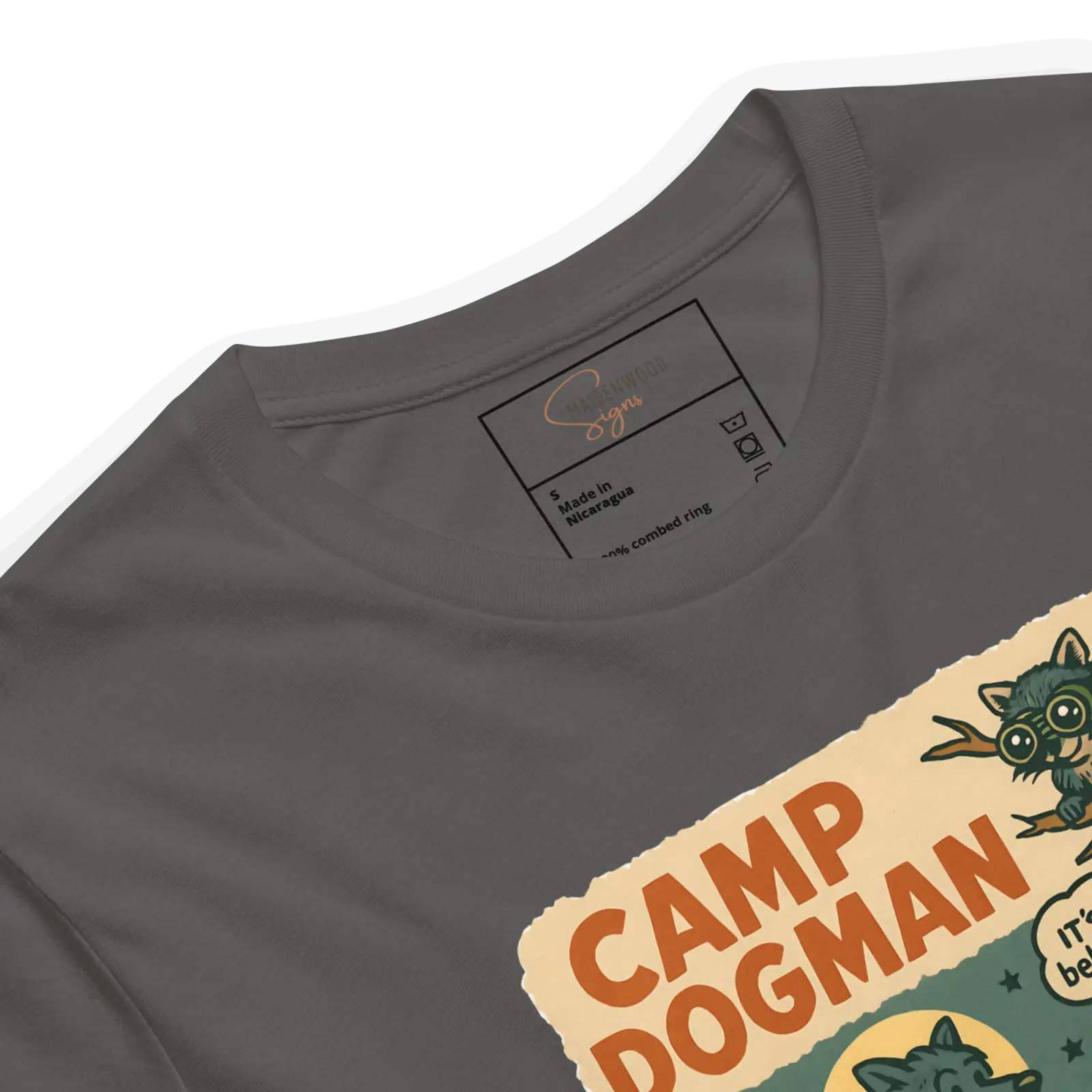 Camp Dogman T-Shirt – Manistee National Forest | Funny Michigan Cryptid Shirt - Image 4