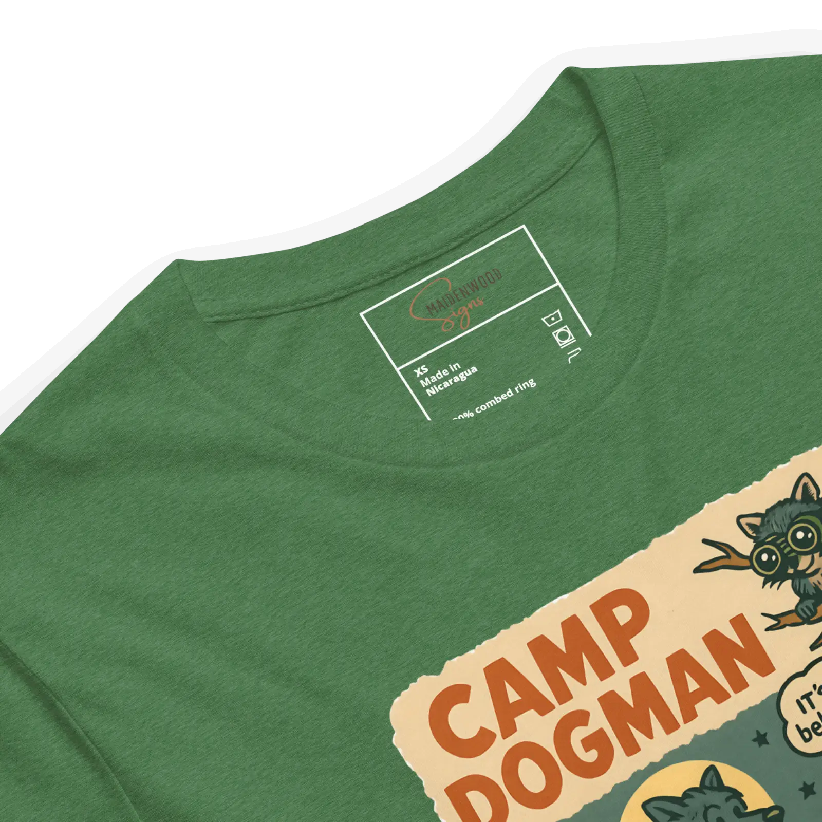 Camp Dogman T-Shirt – Manistee National Forest | Funny Michigan Cryptid Shirt - Image 9