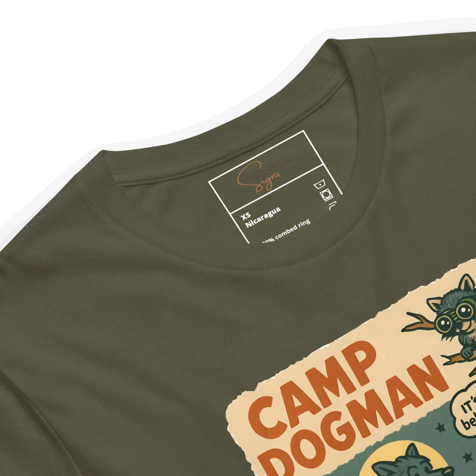 Camp Dogman T-Shirt – Manistee National Forest | Funny Michigan Cryptid Shirt - Image 11