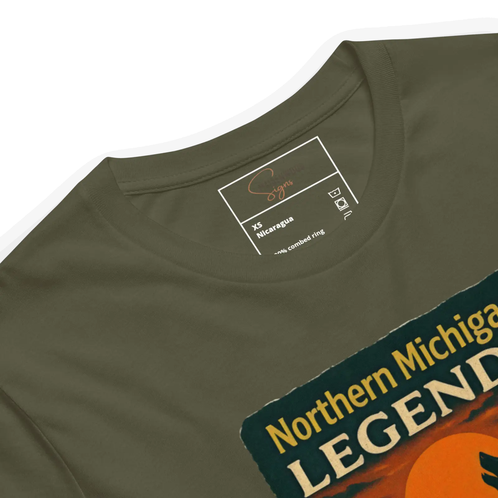 Northern Michigan Legends T-Shirt – Dogman & Bigfoot Silhouette | Retro Cryptid Apparel - Image 11