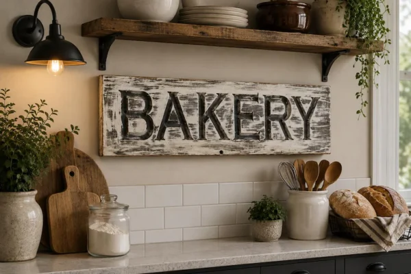 farmhouse BAKERY sign old looking