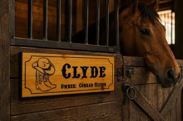 Alternative view of Custom Personalized Horse Stall Sign
