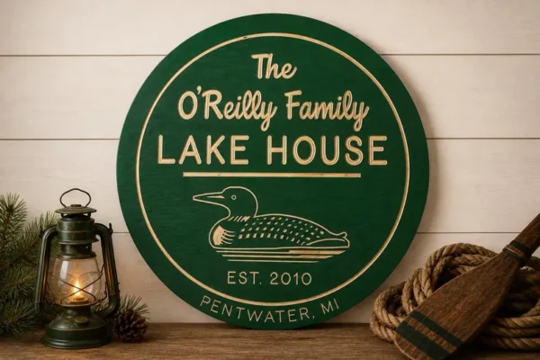 Personalized Lake House Sign | custom round signs