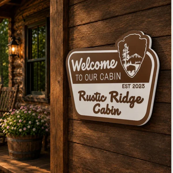 National Park-themed Custom PVC Sign with Arrowhead |  indoor | outdoor