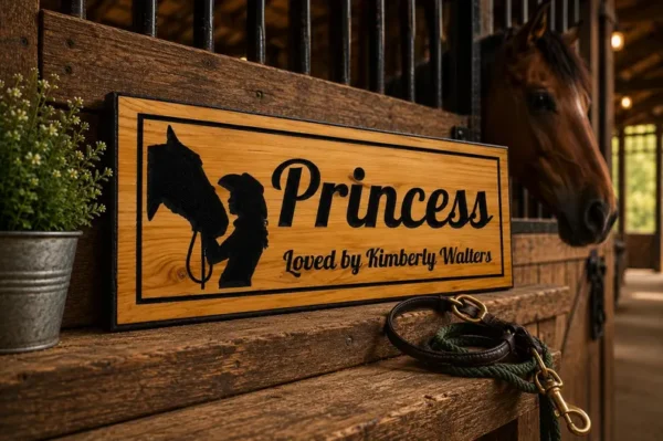 Custom Name Plate - Barn Stall - Horse stable sign -
