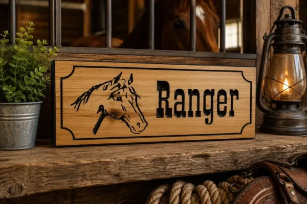 Horse head Western Decor Stable Sign