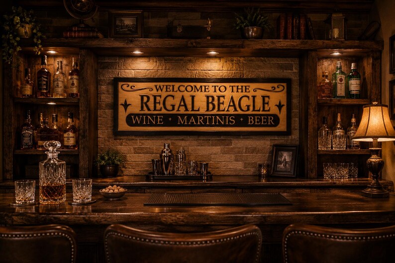 Home Bar Sign - Regal Beagle