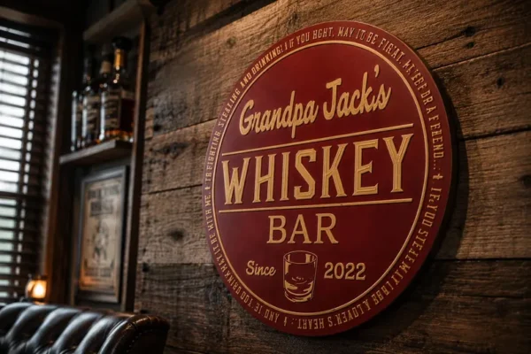 Personalized Whiskey Bar Sign | Custom bar signs